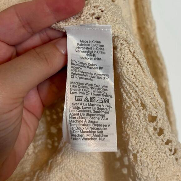 NWT Madewell Scalloped-Trim Sweater Tee In Sand Size XS - Picture 6 of 8